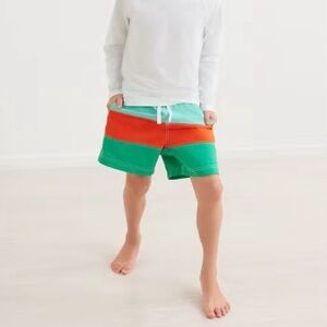 Hanna Andersson Colorblock Swim Trunks Minty Green Multi Size 90 | US 3T
